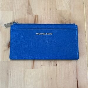 Michael Kors Grecian Blue Large Slim Card Case